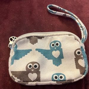 Bungalow 360 owl mini wristlet